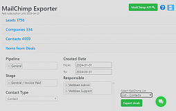 MailChimp Exporter app for Bitrix24 new release