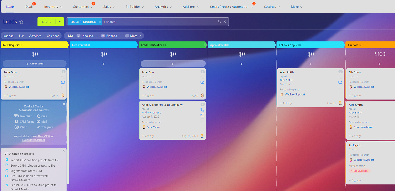 SalesMaster - Bitrix24 CRM Preset with assisted installation