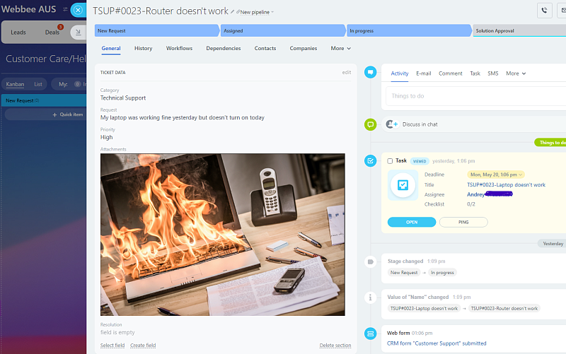 Bitrix24 Customer Care/Helpdesk SPA